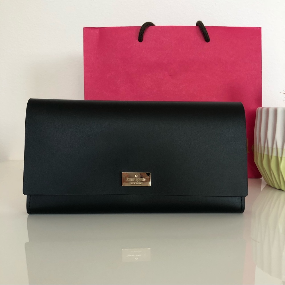 Kate Spade Pim Wallet, Black/pink